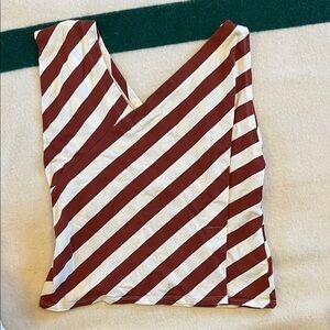 Anthropologie Red and White Striped Tank Top